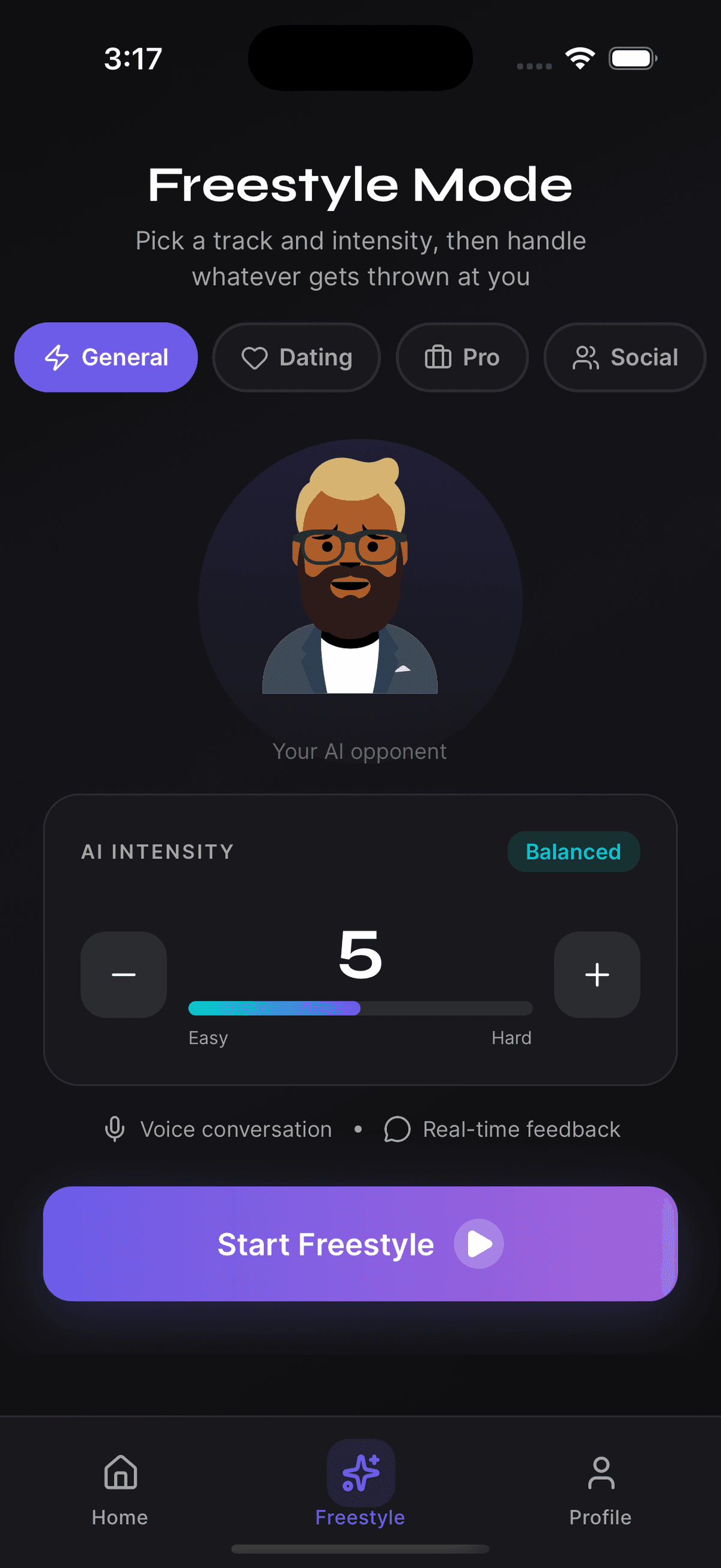 Conversable freestyle conversation mode